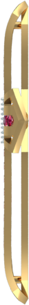 cross pendant side view