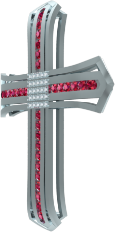White gold cross pendant