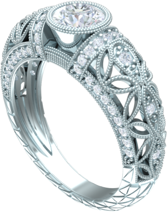 bezel set engagement ring