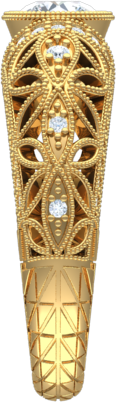 scroll pierced engagement ring