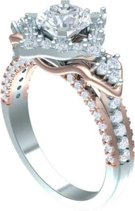 rose gold engagement ring