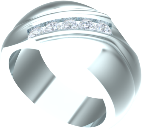 white gold gents diamond ring
