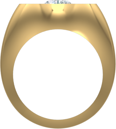 yellow gold gents diamond ring