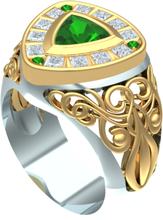 gents triangle ring