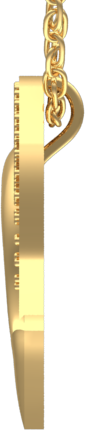 sword fish pendant side view