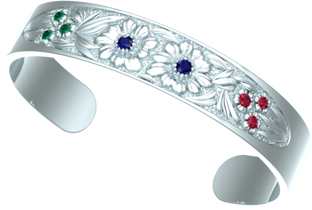 cuff birthstone bracelet