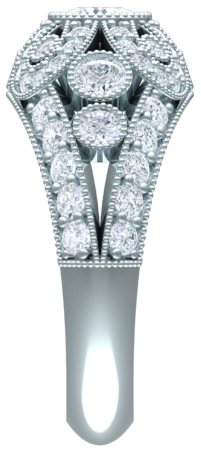 ladies milgrain ring side view