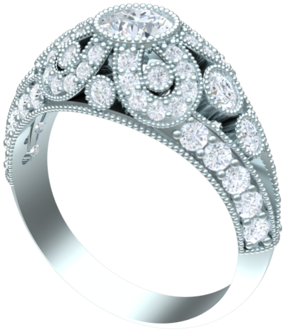 ladies diamond fashion ring