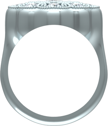 white gold ladies cluster ring