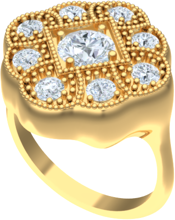 ladies cluster ring