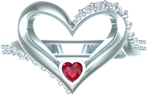 ladies heart shape ring