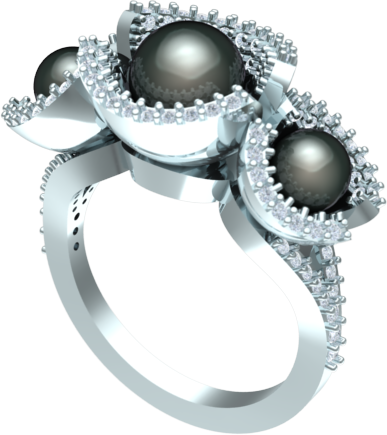 ladies pearl ring