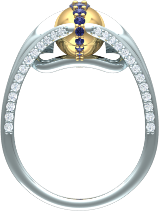 ladies diamond & gemstone ring