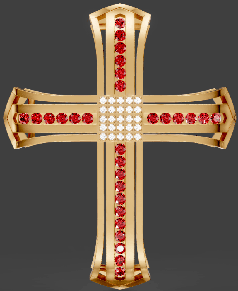 Gemstone Cross Pendant