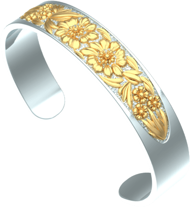 Forget-Me-Not Cuff Bracelet