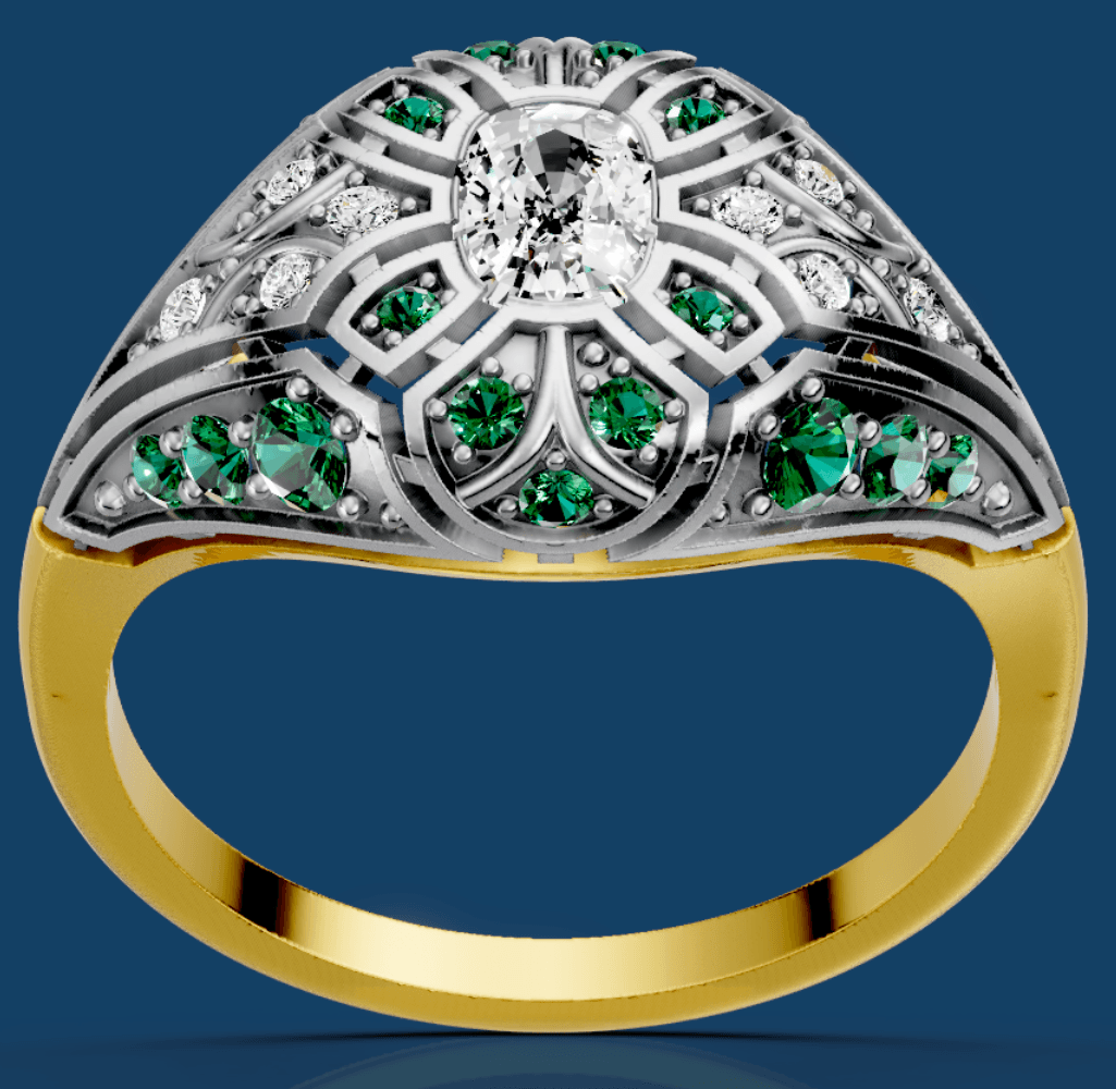 Vintage Filigree Oval Ring